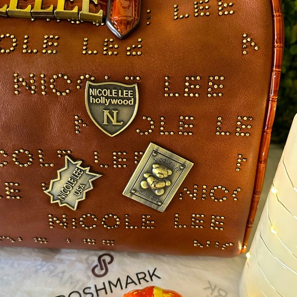 NICOLE LEE Studded Satchel. Authentic. - Picture 3 of 15